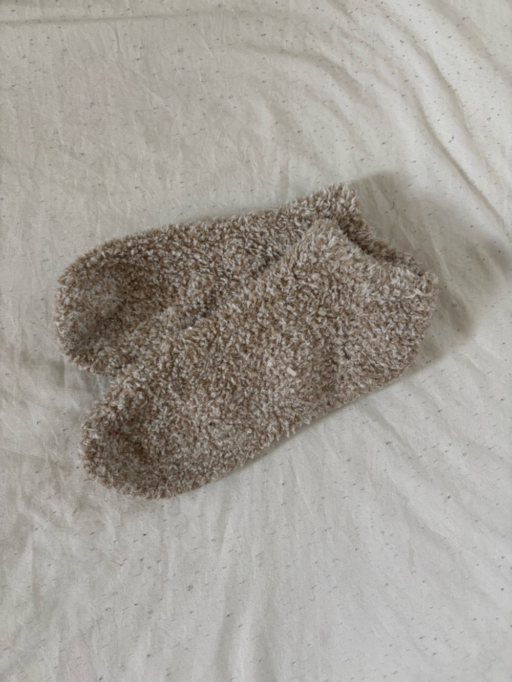 Cozy Fuzzy Slipper Socks - Beige
